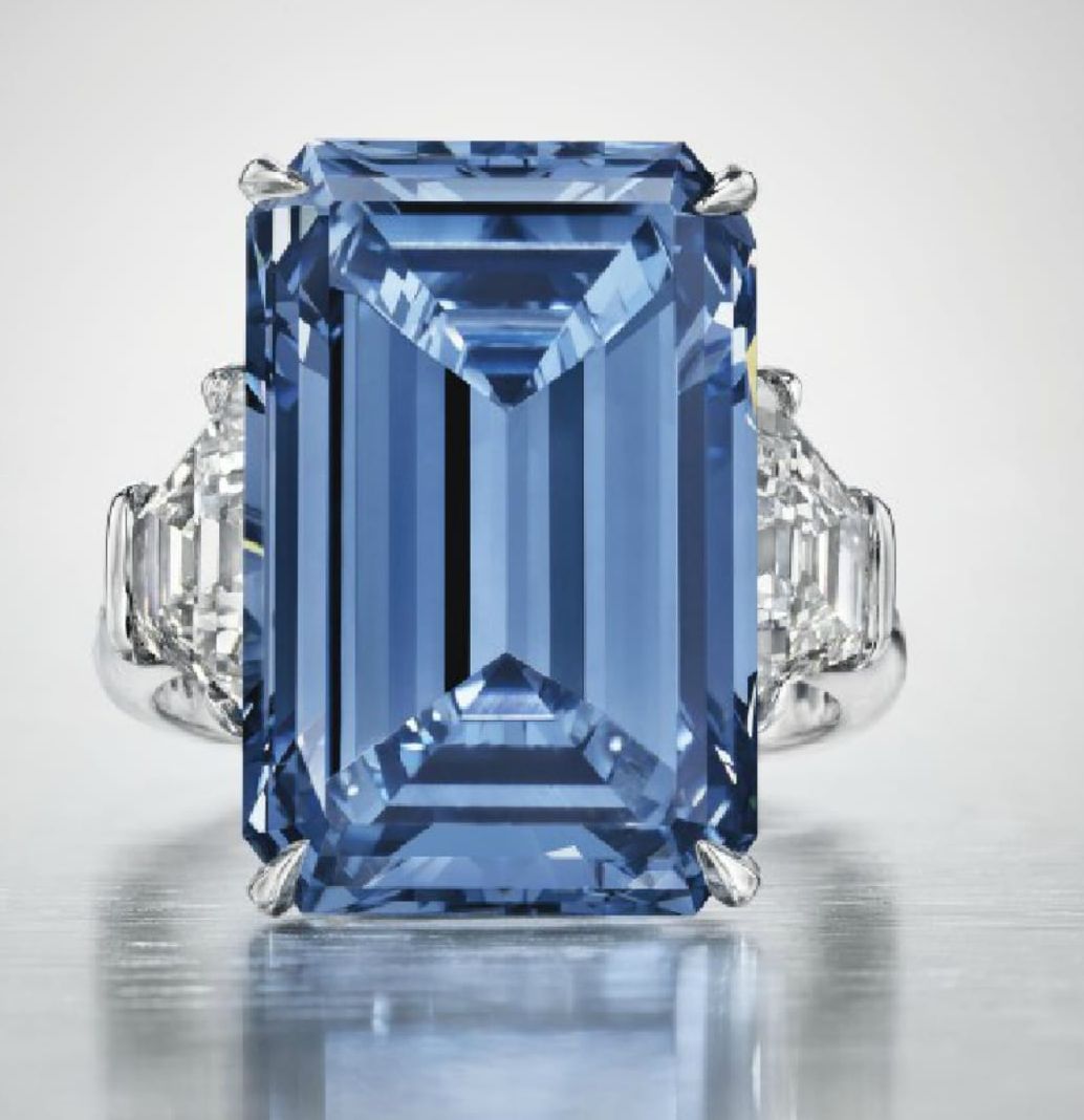The "Oppenheimer Blue Diamond" The most expensive blue diamond ever to sell at auction.