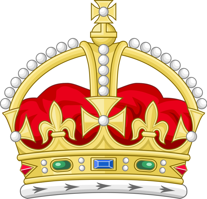Tudor Crown Heraldic-emblem and royal cypher of King Charles the III.