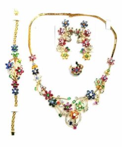 Complete multicolored jewelry set