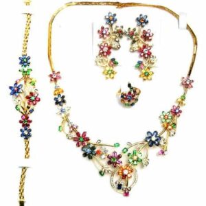 Complete multicolored jewelry set