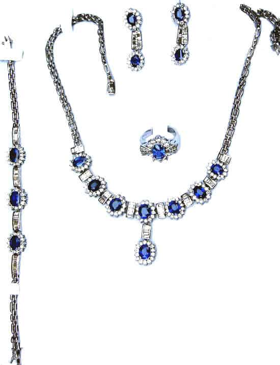 Ceylon Sapphire Jewelry Set