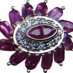 Ceylon Pink Sapphire and Diamond Ring