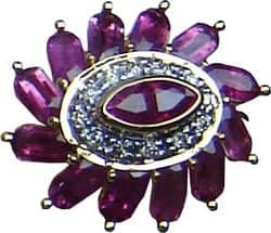 Ceylon Pink Sapphire and Diamond Ring