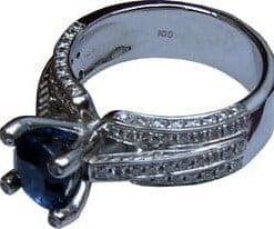 Ceylon Blue Sapphire and Diamond Ring