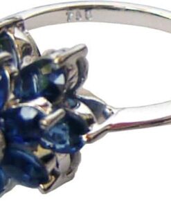 Blue Sapphire and Diamond Ring