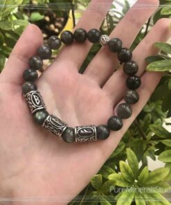 Bracelet made of Labradorite with Runes