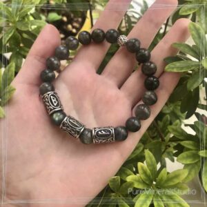 Bracelet made of Labradorite with Runes