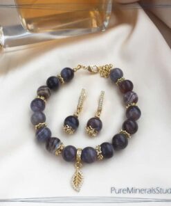 Set made of Botswana Agate