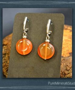Earrings made of Carnelian