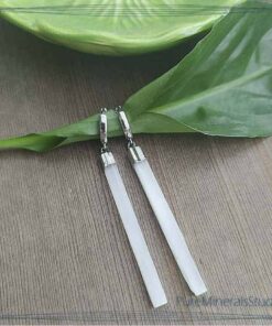 Alternative view of Earrings made of Selenite