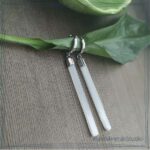 Earrings made of Selenite