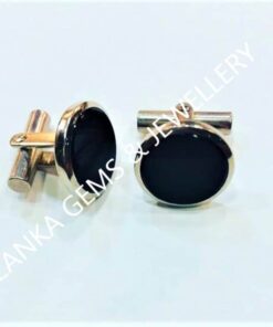 Pair of Cufflinks with Black Onyx set in Sterling Silver