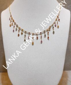 Necklace with Sapphires set in 18k Yellow Gold