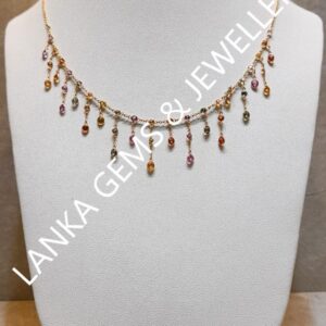 Necklace with Sapphires set in 18k Yellow Gold