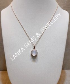 Alternative view of Pendant with Cat's Eye Moonstone set in 9k Rose Gold