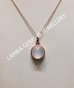 Pendant with Cat's Eye Moonstone set in 9k Rose Gold