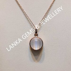 Pendant with Cat's Eye Moonstone set in 9k Rose Gold